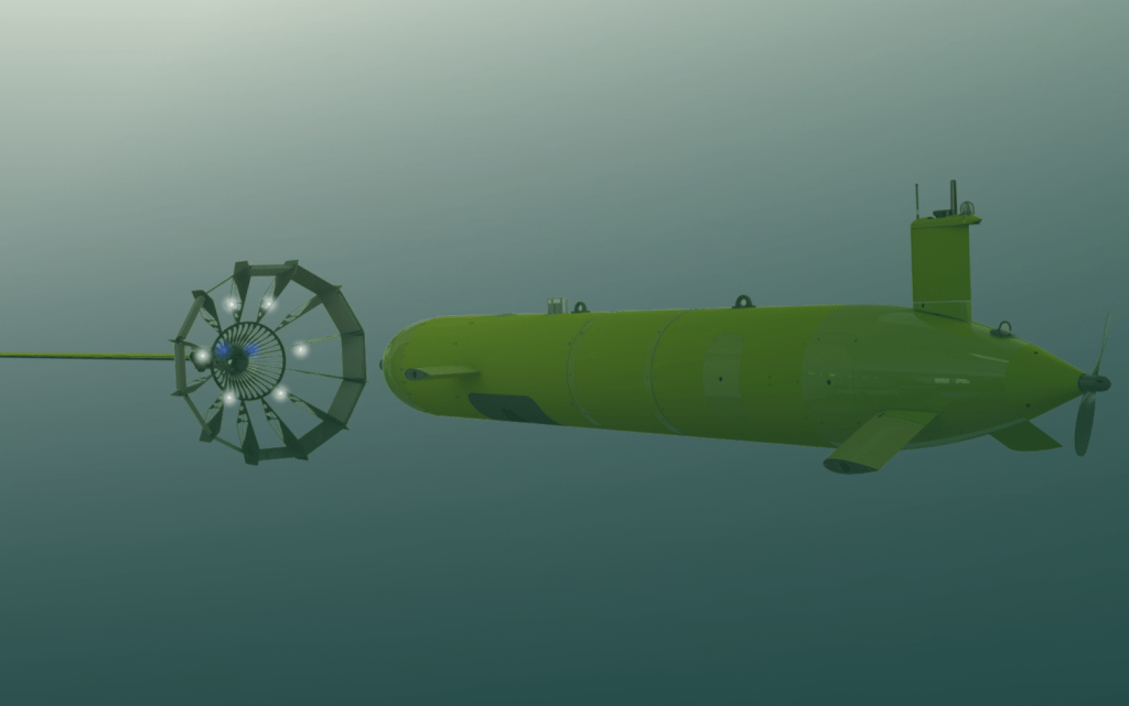 AUV docking with Autonomous dock render